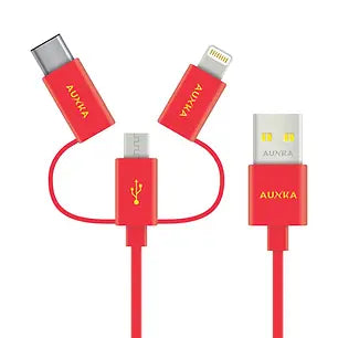 3-in-1 (USB-C to Lightning / USB-A Cable / USB-C Cable) AUXKA