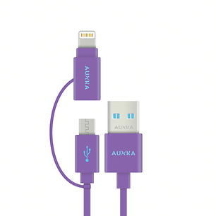 2-IN-1 - MFi-Certified Tangle-Free Charge & Sync Cable