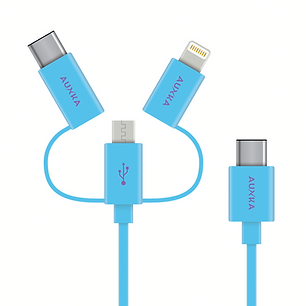 3-IN-1 - MFi-Certified Tangle-Free Charge & Sync Cable
